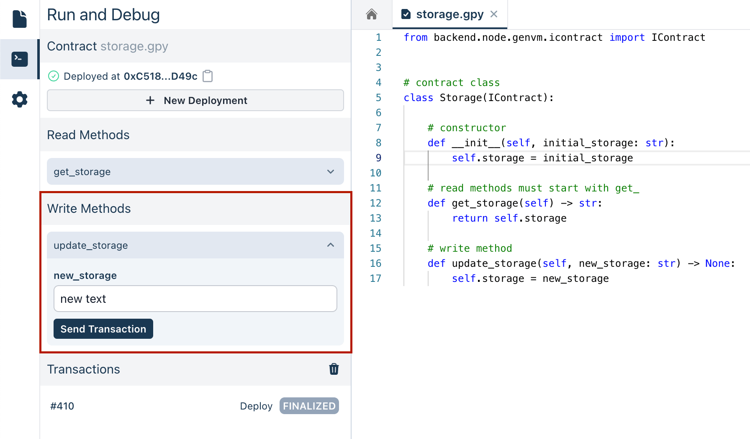 Execute Transactions | Detailed GenLayer Documentation